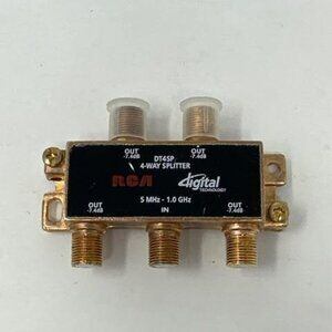 RCA DT4SP 4-WAY DIGITAL SPLITTER 5MHz-1.0GHz GOLD PLATED​